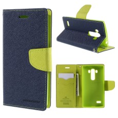 MERCURY GOOSPERY PU Leather Wallet Cover for LG G4 Beat / G4S H735 - Dark Blue - sāniski atverams maciņš ar stendu (ādas maks, grāmatiņa, leather book wallet case cover stand)