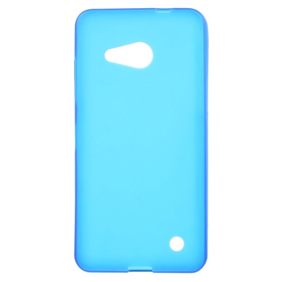 Double-sided Matte TPU Case for Microsoft Lumia 550 - Blue - silikona aizmugures apvalks (bampers, vāciņš, slim TPU silicone case cover, bumper)