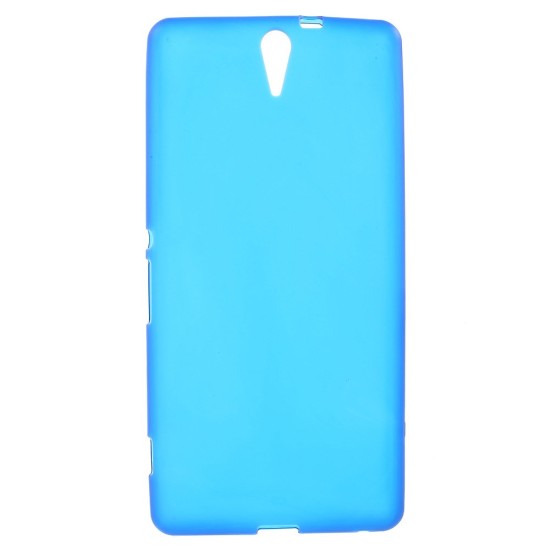 Frosted Gel TPU Case for Sony Xperia C5 Ultra E5553 / E5563 / E5533 Dual - Blue - silikona aizmugures apvalks (bampers, vāciņš, slim TPU silicone case cover, bumper)
