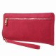 Bark Texture Leather Universal Pouch Handbag - Red - universāls maks ar rāvējslēdzēju futlāris kabatiņa (pouch cover, maciņš ietvars kabata, universal case)