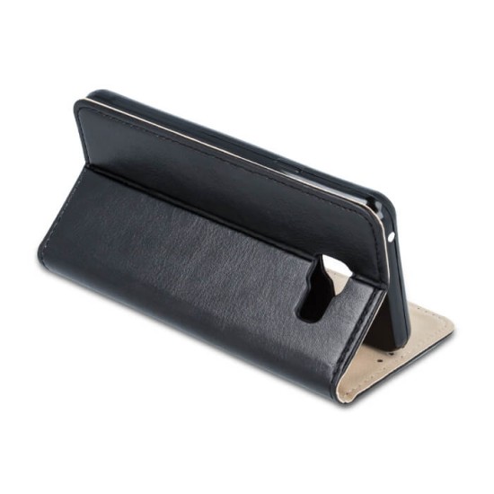 GreenGo Smart Modus Magnet book case priekš Apple iPhone 6 Plus / 6S Plus - Melns - sāniski atverams maciņš ar stendu (ādas maks, grāmatiņa, leather book wallet case cover stand)