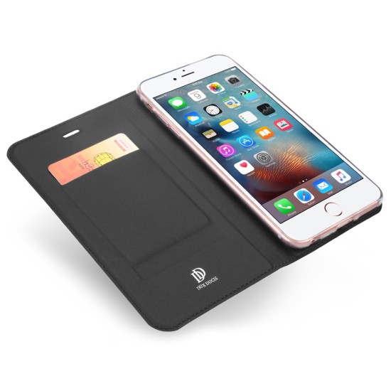 Dux Ducis Skin Pro series priekš Apple iPhone 6 Plus / 6S Plus - Melns - sāniski atverams maciņš ar magnētu un stendu (ādas maks, grāmatiņa, leather book wallet case cover stand)