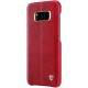 NILLKIN Englon Textured Leather Skin Hard Back Case for Samsung Galaxy S8 Plus G955 - Red - ādas aizmugures apvalks (bampers, vāciņš, leather cover, bumper)
