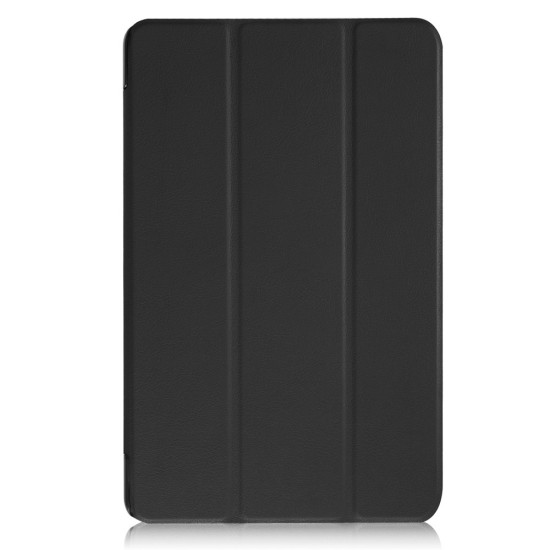 Tri-fold Stand PU Smart Auto Wake/Sleep Leather Case priekš Huawei MediaPad T2 10 Pro (FDR-A01L / A04L / A01w / A03L) - Black - sāniski atverams maciņš ar stendu