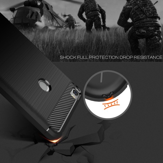 Carbon Fibre Brushed TPU Case for Xiaomi Mi Max - Black - triecienizturīgs silikona aizmugures apvalks (bampers, vāciņš, slim TPU silicone case shell cover, bumper)