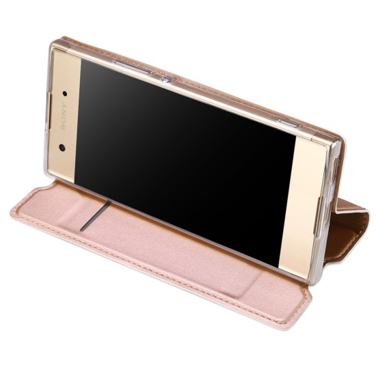 Dux Ducis Skin Pro series priekš Sony Xperia XA1 G3116 / G3121 - Rozā Zelts - sāniski atverams maciņš ar magnētu un stendu (ādas maks, grāmatiņa, leather book wallet case cover stand)