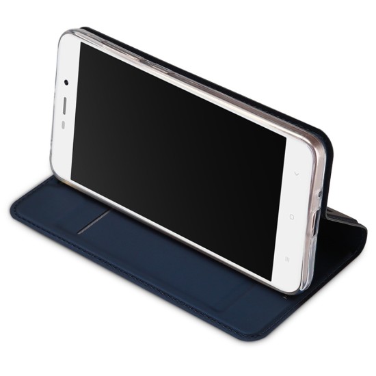 Dux Ducis Skin Pro series для Xiaomi Redmi 4A - Тёмно Синий - чехол-книжка с магнитом и стендом / подставкой (кожаный чехол-книжка, leather book wallet case cover stand)