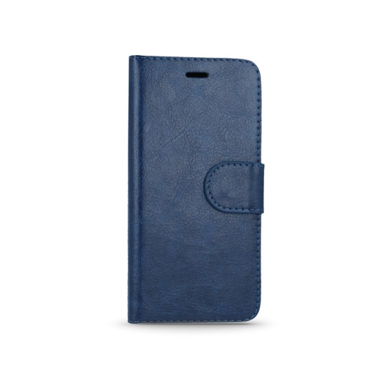 Twin 2in1 priekš HTC U Ultra - Tumši Zils - sāniski atverams maciņš ar magnētisku silikona aizmugures apvalku (eko ādas maks, grāmatiņa, leather book case wallet cover)