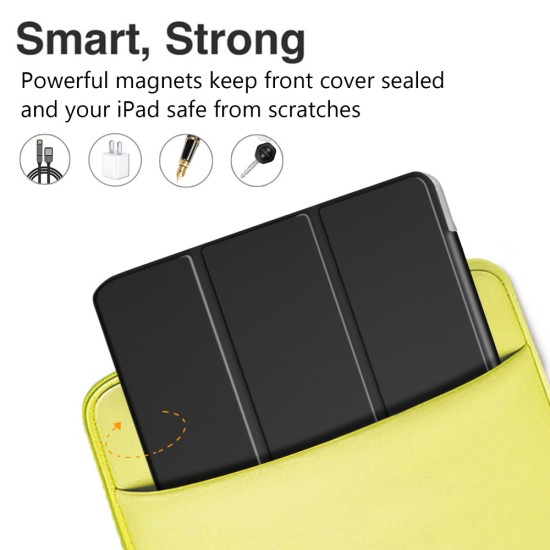 Translucent Tri-fold Stand PU Smart Auto Wake/Sleep Leather Case priekš Huawei MediaPad M3 Lite 10 - Black - sāniski atverams maciņš ar stendu