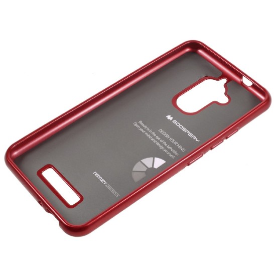 MERCURY GOOSPERY Glitter Powder TPU Cover for Asus Zenfone 3 Max ZC520TL - Red - silikona / gumijas aizmugures apvalks (bampers, vāciņš, slim TPU silicone case cover, bumper)