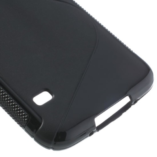 Telone Back S-Case Huawei Ascend P7 - Melns - silikona apvalks (bampers, vāciņš, slim TPU silicone case cover, bumper)