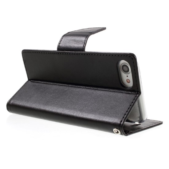 Mercury Bravo Flip Case priekš Xiaomi Redmi 4A - Melns - sāniski atverams maciņš ar stendu (ādas grāmatveida maks, leather book wallet cover stand)