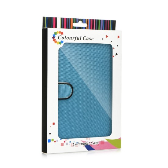 Fancy Universal Book Case Stand Cover priekš 7-8 inch Tablet PC - Zils - Universāls sāniski atverams maks planšetdatoriem ar stendu (ādas grāmatiņa, leather book wallet case cover stand)