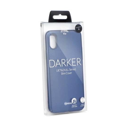 RoarKorea Darker series Matte Hard Protective Back Case priekš Samsung Galaxy A6 (2018) A600 - Zilā - matēts plastikas aizmugures apvalks (bampers, vāciņš, PU back cover, bumper shell)