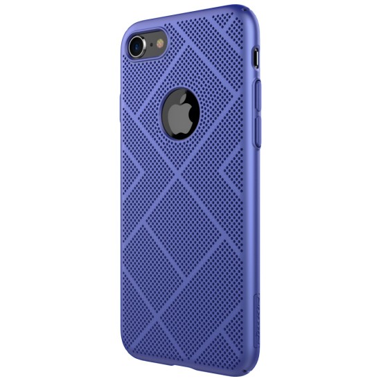 NILLKIN Air Series Heat Dissipation Matte PC Hard Case priekš Apple iPhone 8 - Zils (ar izgriezumu) - plastikas aizmugures apvalks (bampers, vāciņš, PU back cover, bumper shell)