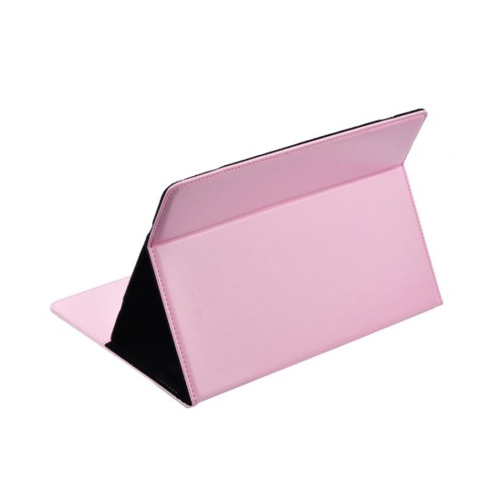 Blun Universal Book Case Stand Cover priekš 10 inch Tablet PC - Rozā - Universāls sāniski atverams maks planšetdatoriem ar stendu (ādas grāmatiņa, leather book wallet case cover stand)