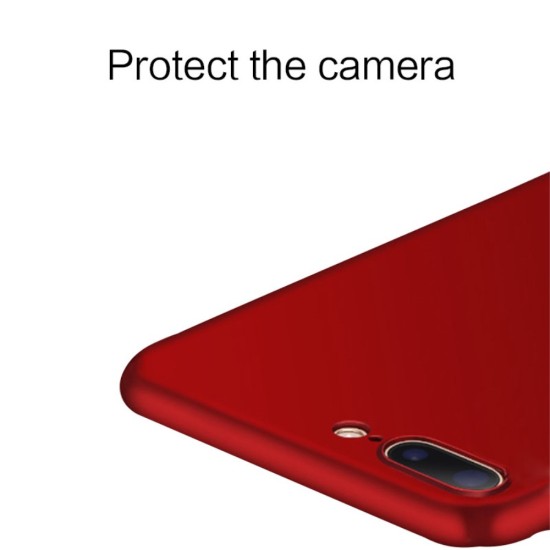 NXE Matte TPU Mobile Phone Protective Back Case priekš Apple iPhone 7 Plus / 8 Plus - Sarkans - matēts silikona aizmugures apvalks (bampers, vāciņš, slim TPU silicone cover shell, bumper)
