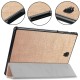 Tri-fold Stand PU Smart Auto Wake/Sleep Leather Case priekš Samsung Galaxy Tab S4 10.5-inch T830 / T835 - Rozā Zelts - sāniski atverams maciņš ar stendu