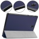 Tri-fold Stand PU Smart Auto Wake/Sleep Leather Case priekš Samsung Galaxy Tab S4 10.5-inch T830 / T835 - Tumši zils - sāniski atverams maciņš ar stendu