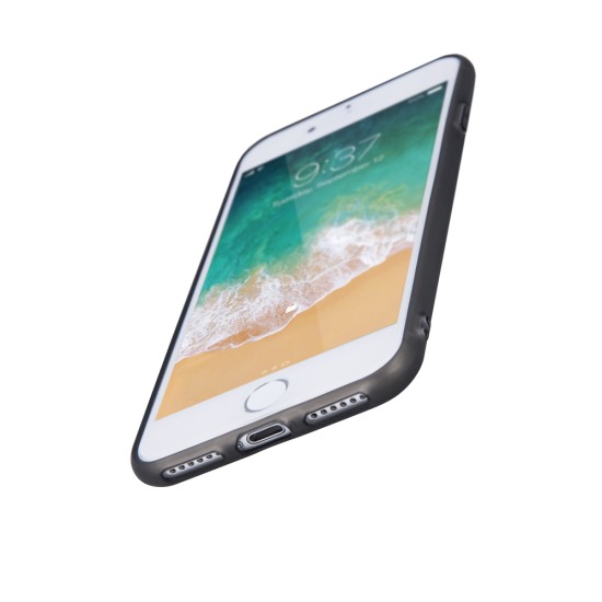 Matt Frame TPU Back Case priekš Huawei Y6 (2018) - Melns - matēts silikona aizmugures apvalks (bampers, vāciņš, slim silicone cover, bumper shell)