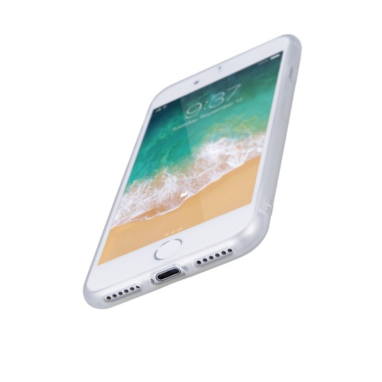 Matt Frame TPU Back Case priekš Samsung Galaxy A7 (2018) A750 - Caurspīdīgs - matēts silikona aizmugures apvalks (bampers, vāciņš, slim silicone cover, bumper shell)