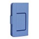 Leather Case Fancy Book Universal Silicone priekš telefoniem ar ekrānu izmēru 4.8 - 5.3 inch - Zils - universāls sāniski atverams maciņš ar stendu (ādas maks, grāmatiņa, leather book wallet case cover stand)