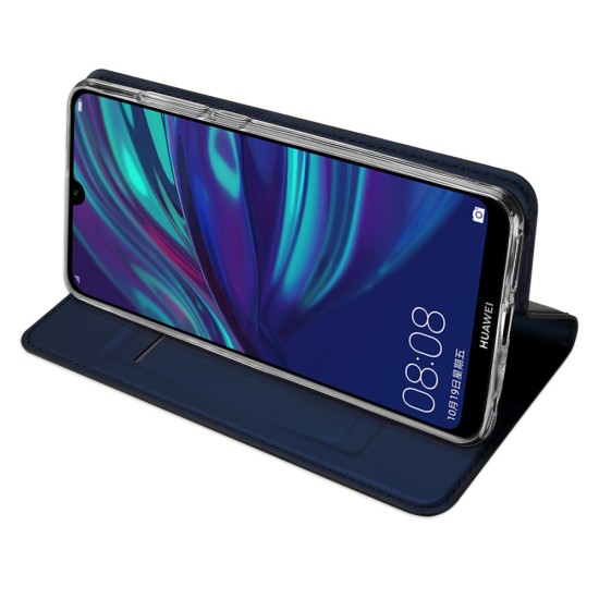 Dux Ducis Skin Pro series priekš Huawei P Smart (2019) / Honor 10 Lite - Tumši Zils - sāniski atverams maciņš ar magnētu un stendu (ādas maks, grāmatiņa, leather book wallet case cover stand)