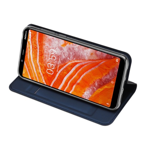 Dux Ducis Skin Pro series priekš Nokia 3.1 Plus (2018) - Tumši Zils - sāniski atverams maciņš ar magnētu un stendu (ādas maks, grāmatiņa, leather book wallet case cover stand)