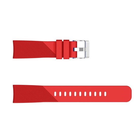 20mm Twill Texture Silicone Watchband Strap - Красный - силиконовый ремешок для часов