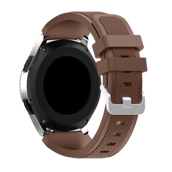 22mm Twill Texture Silicone Watchband Strap - Коричневый - силиконовый ремешок для часов