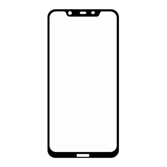 HAT PRINCE Full Glue Full Size Tempered Glass Screen Protective Film priekš Nokia 8.1 (2018) - Melns - Ekrāna Aizsargstikls / Bruņota Stikla Aizsargplēve (Full screen size curved)