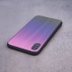 Aurora Glass Back Case priekš Apple iPhone XS Max - Rozā / Melns - silikona un stikla aizmugures apvalks (bampers, vāciņš, TPU back cover, bumper shell)