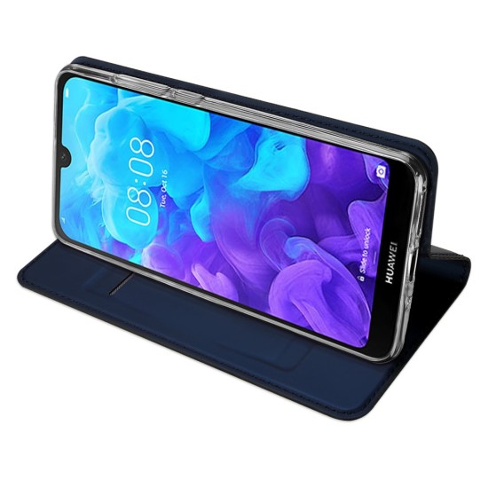Dux Ducis Skin Pro series priekš Huawei Y5 (2019) / Honor 8s - Tumši Zils - sāniski atverams maciņš ar magnētu un stendu (ādas maks, grāmatiņa, leather book wallet case cover stand)