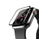 Hoco 5D Silk Printing Full Glue Tempered Glass protector для Apple Watch Series 4 / 5 / 6 (44mm) - Чёрное - Защитное стекло / Бронированое / Закалённое антиударное (Full screen size curved)