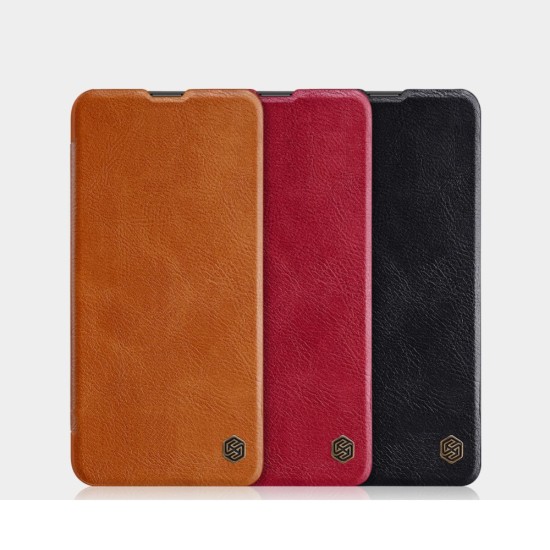 NILLKIN Qin Series Leather Case priekš Huawei P Smart Z / Honor 9X - Melns - sāniski atverams maciņš (ādas maks, grāmatiņa, leather book wallet case cover)