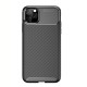 Beetle Series Carbon Fiber TPU Protection Phone Cover priekš Apple iPhone 11 Pro Max - Melns - triecienizturīgs silikona aizmugures apvalks (bampers, vāciņš, slim TPU silicone case shell cover, bumper)