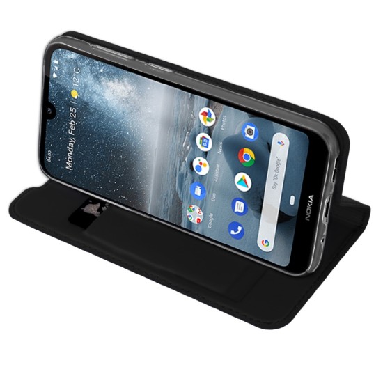 Dux Ducis Skin Pro series priekš Nokia 4.2 - Melns - sāniski atverams maciņš ar magnētu un stendu (ādas maks, grāmatiņa, leather book wallet case cover stand)