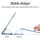 Tri-fold Stand PU Smart Auto Wake/Sleep Leather Case priekš Apple iPad Pro 10.5 (2017) / Air 3 10.5 (2019) - Gaiši Zils - sāniski atverams maciņš ar stendu