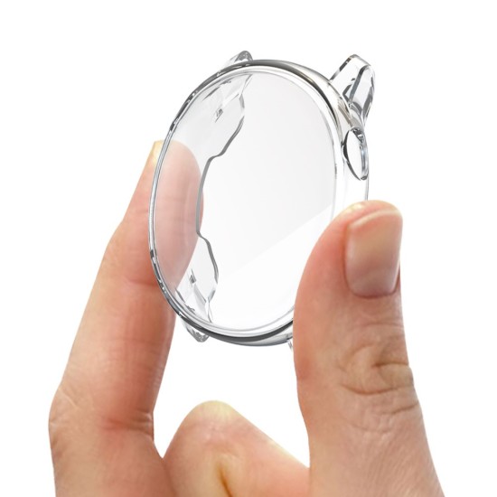 HAT PRINCE Transparent All-wrapped TPU Protective Case priekš Samsung Galaxy Watch Active - Caurspīdīgs - silikona pulksteņu apvalks