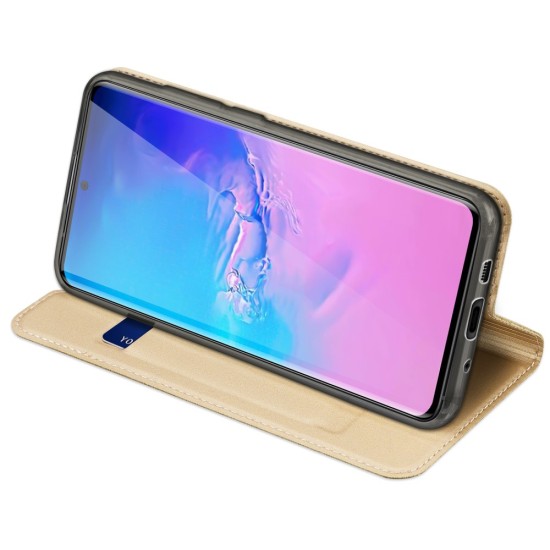 Dux Ducis Skin Pro series priekš Samsung Galaxy S20 Ultra 5G G988 - Zelts - sāniski atverams maciņš ar magnētu un stendu (ādas maks, grāmatiņa, leather book wallet case cover stand)