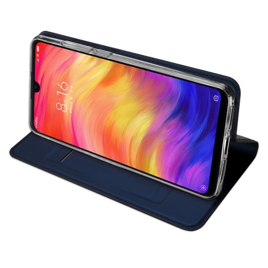 Dux Ducis Skin Pro series priekš Xiaomi Redmi Note 8 / Note 8 (2021) - Tumši Zils - sāniski atverams maciņš ar magnētu un stendu (ādas maks, grāmatiņa, leather book wallet case cover stand)