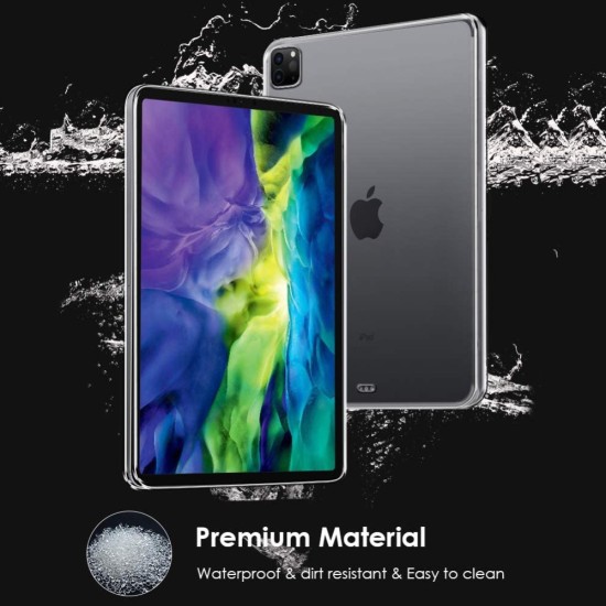Flexible Clear TPU Tablet Cover Case priekš Apple iPad Pro 12.9 (2020 / 2021 / 2022) - Caurspīdīgs - silikona aizmugures apvalks / bampers