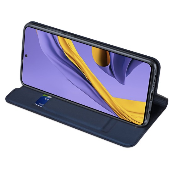 Dux Ducis Skin Pro series priekš Samsung Galaxy A51 A515 - Melns - sāniski atverams maciņš ar magnētu un stendu (ādas maks, grāmatiņa, leather book wallet case cover stand)