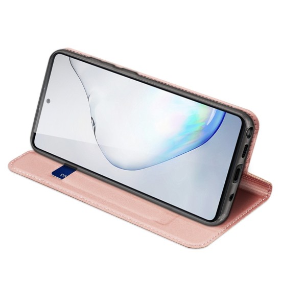 Dux Ducis Skin Pro series priekš Samsung Galaxy Note 10 Lite N770 - Rozā Zelts - sāniski atverams maciņš ar stendu (ādas maks, grāmatiņa, leather book wallet case cover stand)