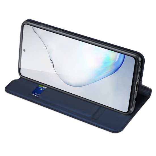 Dux Ducis Skin Pro series для Samsung Galaxy Note 10 Lite N770 - Тёмно Синий - чехол-книжка сo стендом / подставкой (кожаный чехол-книжка, leather book wallet case cover stand)