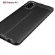 Litchi Skin PU Leather Coated TPU Mobile Phone Case priekš Samsung Galaxy A41 A415 - Melns - ādas imitācijas triecienizturīgs silikona aizmugures apvalks (maciņš, bampers, vāciņš, slim cover, bumper, back case)