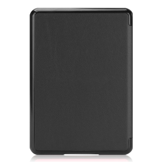 PU Leather Flip Case Smart Auto Wake/Sleep priekš Amazon Kindle Paperwhite 4 (2018) - Melns - sāniski atverams maciņš ar stendu