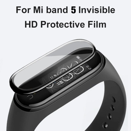 Flexible Device Screen Cover Protective Hydrogel Film priekš Xiaomi Mi Smart Band 5 - Melns - Ekrāna aizsargplēve viedpulksteņiem