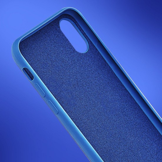 Forcell Silicone Lite Back Case priekš Huawei Y5P - Zils - matēts silikona aizmugures apvalks / vāciņš