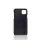 Double Card Slots PU Leather Coated PC Back Case для Apple iPhone 12 / 12 Pro - Чёрный - чехол-накладка из искусственной кожи с двумя кармашками для карт